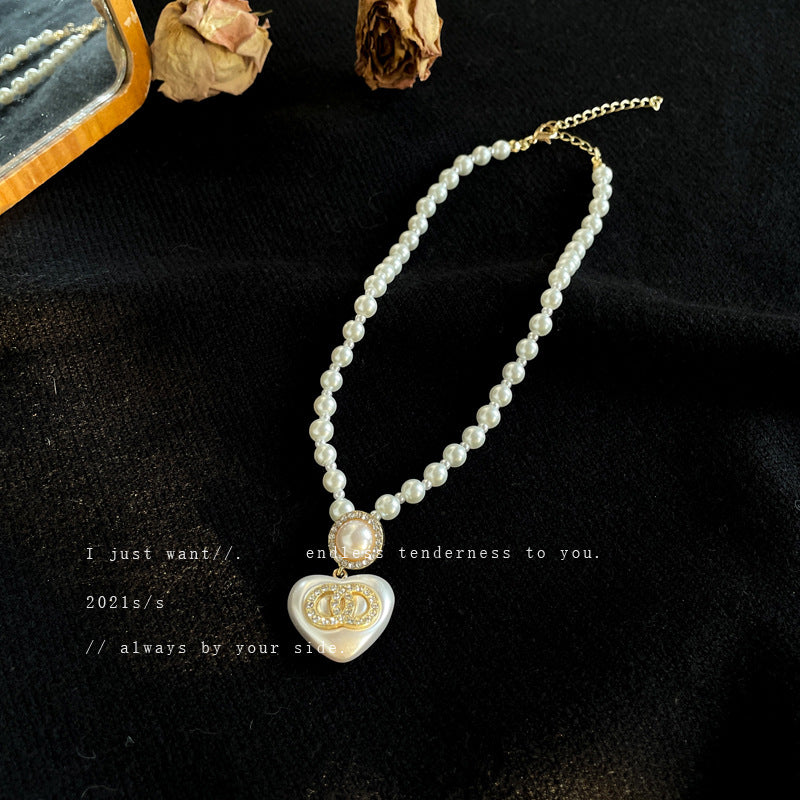 Gold-Plated Teardrop Zircon Pearl Necklace - view 10