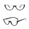 Fashionable Cat-Eye Glasses Ultra-Light Overseas Pro Supply Women Trendy Anti-Blue Plano Half-Rim Prop Bare Face Frame