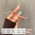 Beesfen 28165Y Ultra-Light Pure Titanium Rimless Glasses Anti-Blue With Rx Glasses Frame Cinnabar Sun Glasses Wholesale