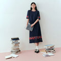 Women's Ethnic Artistic Linen Embroidered Hem Skirt 2-Piece Set 2026 - As Pictured