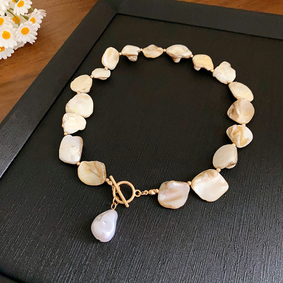 Beach Shell Glass Bead Double-Layer Necklace - view 11