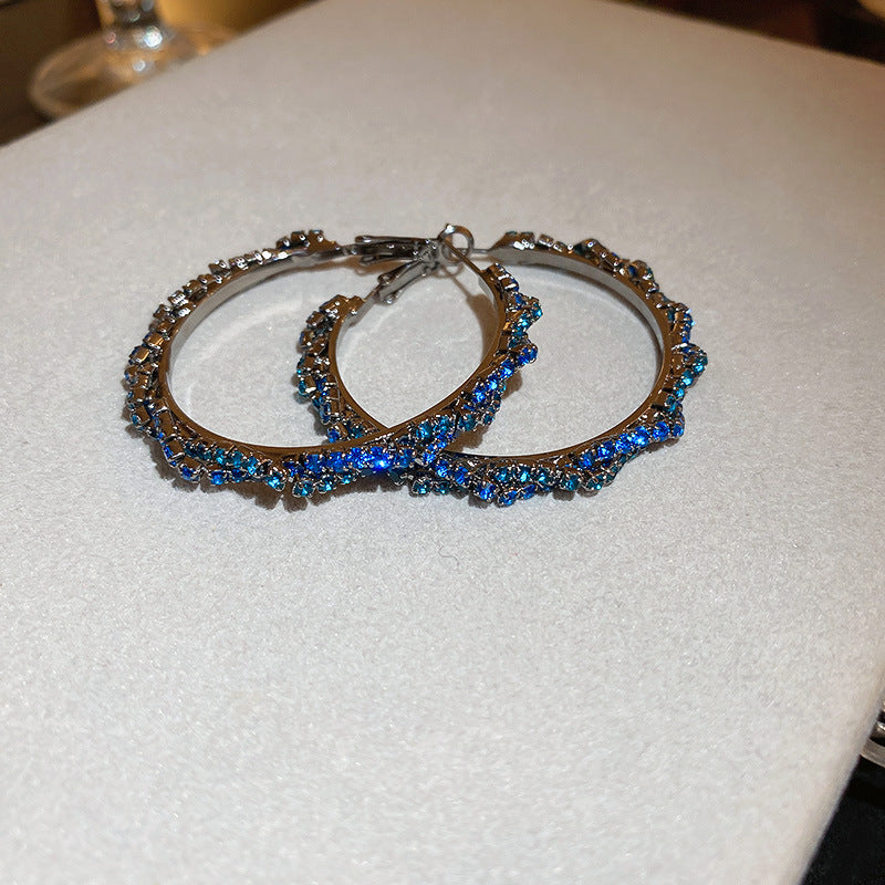 Klein Blue Oversized Hoop Earrings - view 9