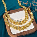 New Western Women Jewelry Set 18k Plated Long Style Necklace Bracelet Set 2-Piece Set Simple Elegant Accessory
