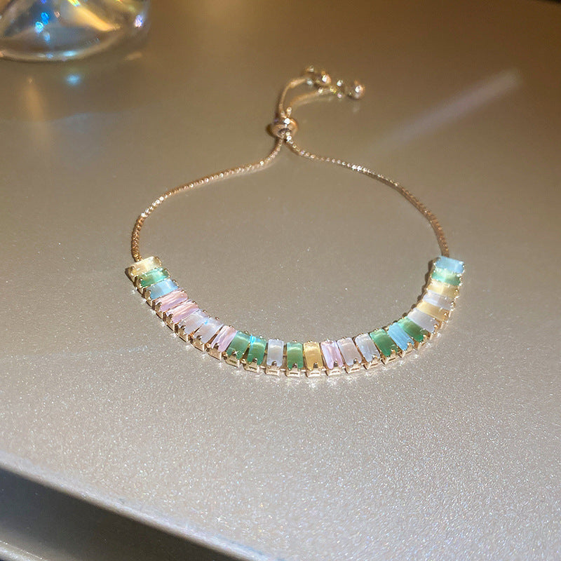 Korean Zircon Heart Circle Bracelet - view 10