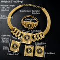 Overseas Western Retro Statement Gold Plated Portrait Necklace Bracelet Set Earrings Ring Bohemian Breeze Women Set