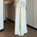 Early Spring New Chinese Fashion Frog Button Printed Loose Wide Leg Pants + Top 2-Piece Set
