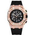 Mens Watch Brand Non Mechanical Export Watch Retro Personality Rhinestone Large Dial Chronograph Time Feature Glow Quartz Watch