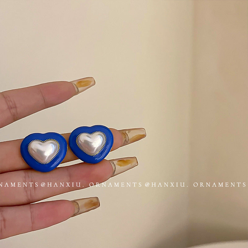 Heart and Flower Geometric Statement Earrings - view 3