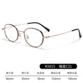 High Count Prescription Glasses Small-Frame 46 Width Frame Ultra-Light Pure Titanium Glasses Frame Retro Small Face Oval Round Cinnabar Sun