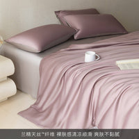 Gypsophila Purple Dawn Silver / 0.9m Bed - 3-Piece Flat Sheet - 150x200cm