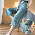 Summer Retro Slimming Petite High Waist Loose Straight Leg Wide Leg Pants + Pants