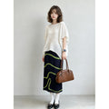 Summer Casual Fashion Short Sleeve Pleated Loose Skirt + Top 2-Piece Set