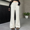 Girls' Solid High-Rise Flared Pants