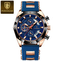 Swiss Brand Multifunction Chronograph Time Style Mens Watch Silicone Band Quartz Watch Live Export Bestseller Drop Ship