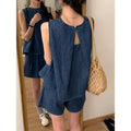 Summer Fashion Youthful Tank Top + Shorts 2-Piece Set