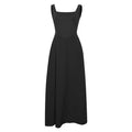 A588DS Square Collar Sleeveless Camisole Long Dress