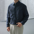 Nengmeng Half-Round Pocket Embroidered Casual Shirt