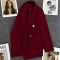 Women's Fall Elegant Slimming Blazer + Top 2026 | Casual Blouse - Orange Red
