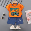 Women's Summer Cotton Short Sleeve Set 2026 | 2 Piece Outfit Set - Orange