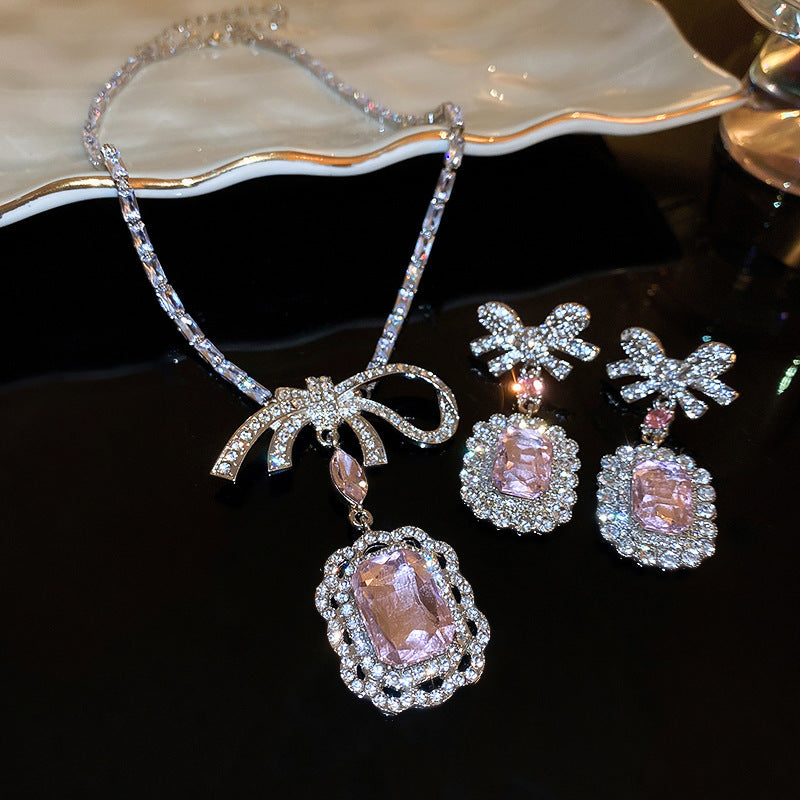 Vintage Rhinestone Flower Jewelry Set - view 2