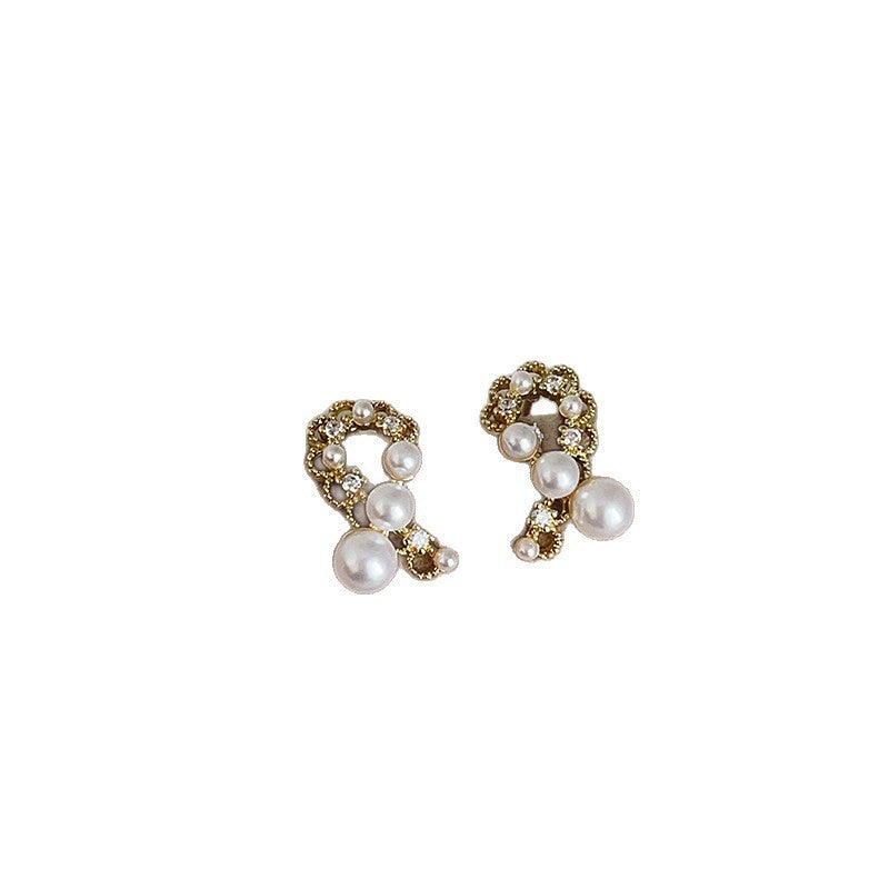 French Zircon Bow and Pearl Clip-On Earrings – No Piercing Required - view 5