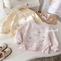Girls' Cartoon Embroidered Hoodie