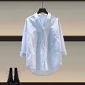 Fall-Winter Fashion Slimming Plus Size Knit Wool Wide Leg Pants + Sweater + Shirt 3-Piece Set
