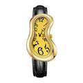 New Unique-Shaped y2k Melted Twisted Watch Unisex Fashionable Premium Waterproof Niche Vintage Breeze Quartz Watch