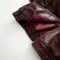 Women's Fall Fashion Stand Collar Fake Two-Layer Set 2026 | 2 Piece Outfit Set - Dark Red