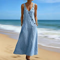 Casual Fashion V-Neck Loose Dress + Long Skirt