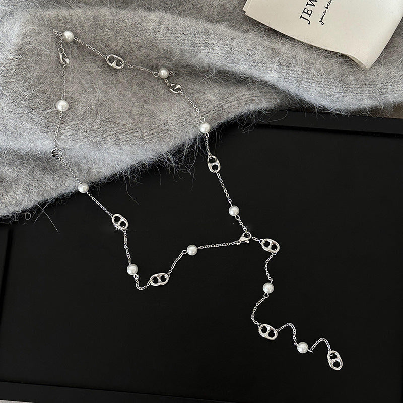 Long Pearl Sweater Chain Necklace - view 8
