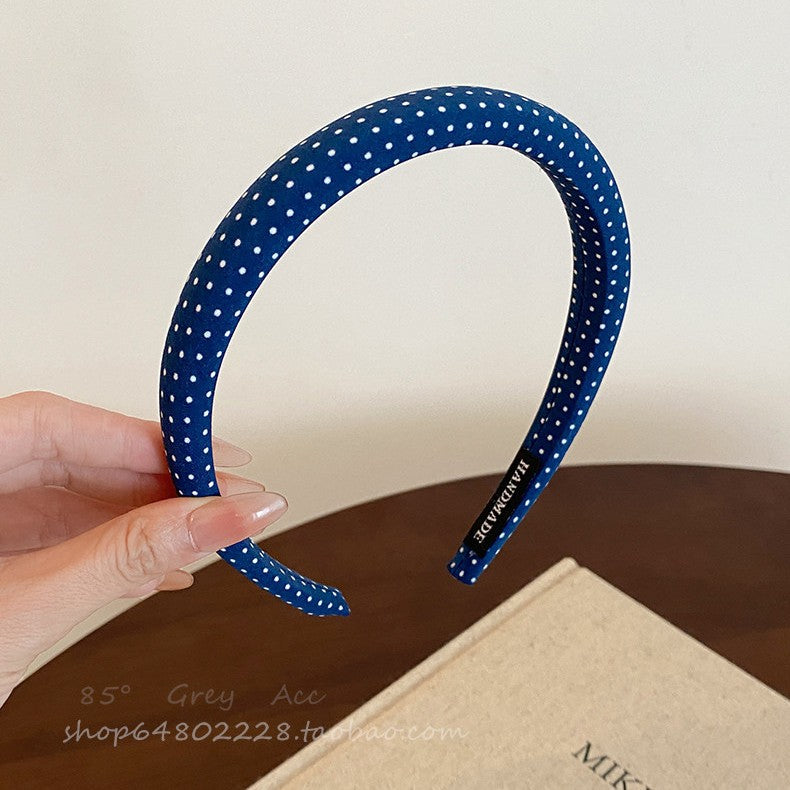 Korean Polka Dot Fabric Headband - view 4