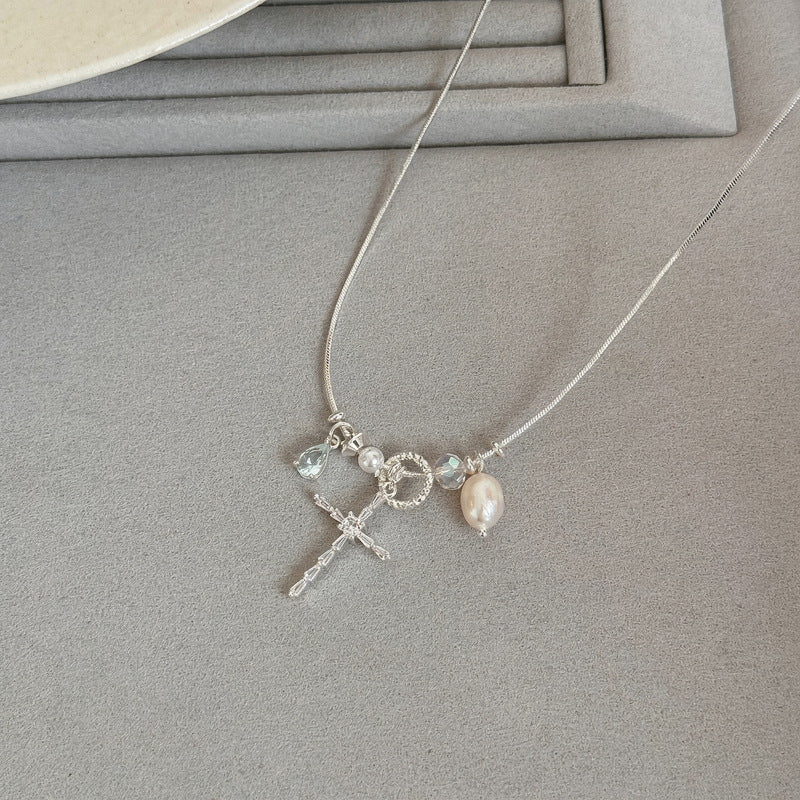 Sparkling Zircon Teardrop Pendant Necklace - view 6