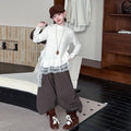 Girls' Lace Hem Base Layer, Zip Vest & Wide-Leg Pants