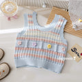 Girls' Cartoon Embroidered Lace Trim Shirt 2-Piece