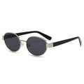 Fashionable Western New Metal Oval Round Women Premium Sun-Proof Glasses Men Overseas Retro Sunglasses