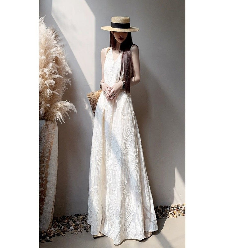 2026 Jacquard Embroidered Long Dress, Plus Size Elegant Loose Fit