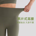 brushed five-point lulu yoga pants for women without embarrassing lines, high-waisted outdoor cyclin