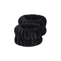 Amazon Twist Sponge Headband Girls Premium Wool Scarf Fabric High Crown Headband Face Wash Makeup Head Headband Set