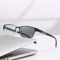 Progressive Photochromic Reading Glasses Men Half-Rim Browline Frame Smart Capable Change Focus Distance Near Reading Glasses Overseas Trendy Style Reading Glasses