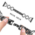 Fits Apple iwatch Band Fashionable Tweed Style O Type Rhinestone Apple Band