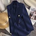 Women's Fall Korean School Loose Blazer + Top 2026 | Casual Blouse - Houndstooth Pants