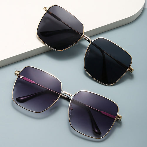 Western New Retro Hong Kong Style Men Sunglasses Women Premium Driving Special Use UV-Proof Big Frame Sunglasses