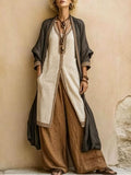 Women's Bohemian Vacation V-Neck Printed Sun-Protection Loose Dress + Long Skirt 2026 - AK-1158-1
