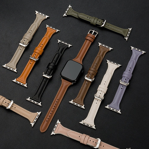 Fits Apple watch Apple Band Fashionable Silicone Leather Trim Waist Fit Unisex Fits Apple Band