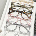 Stud Square Frame Glasses Women Overseas Bare Face Black Frame Blue-Light Glasses Student Fashionable Versatile Wear Jewelry Glasses Frame