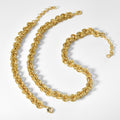 Western Fashionable New Copper Gold Plated Statement Hip-Hop Breeze Twist Chunky Chain Band Mutual Clasp Trendy Necklace Bracelet Set