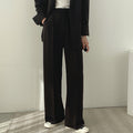 Women's Fall Korean Casual Petite Blazer Set 2026 | 2 Piece Outfit Set - Black Set