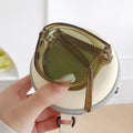 Can Fold Cushion Women Sunglasses New RedNote Influencer Banana Style of UV-Proof Sunglasses Men Wholesale