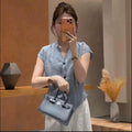 Summer Korean Casual Short Sleeve V-Neck Lightweight Loose Shirt